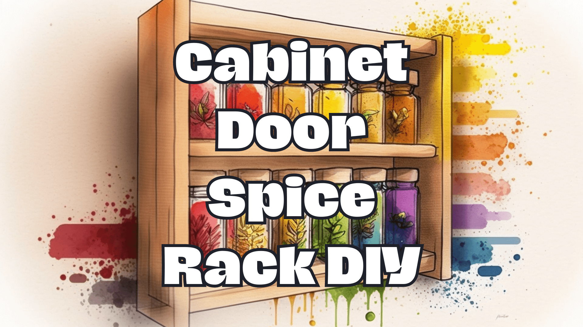 Cabinet Door Spice Rack DIY