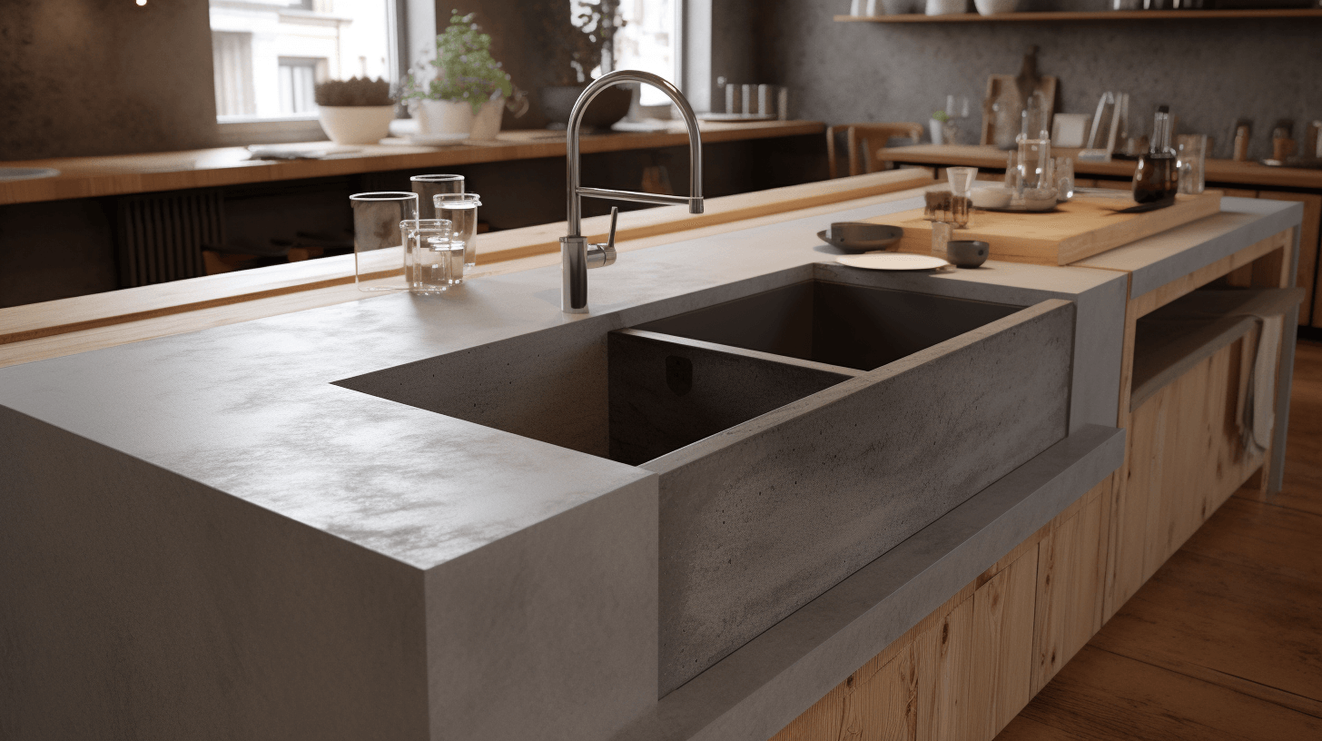 Maximizing Function and Style: Concrete Kitchen Sinks