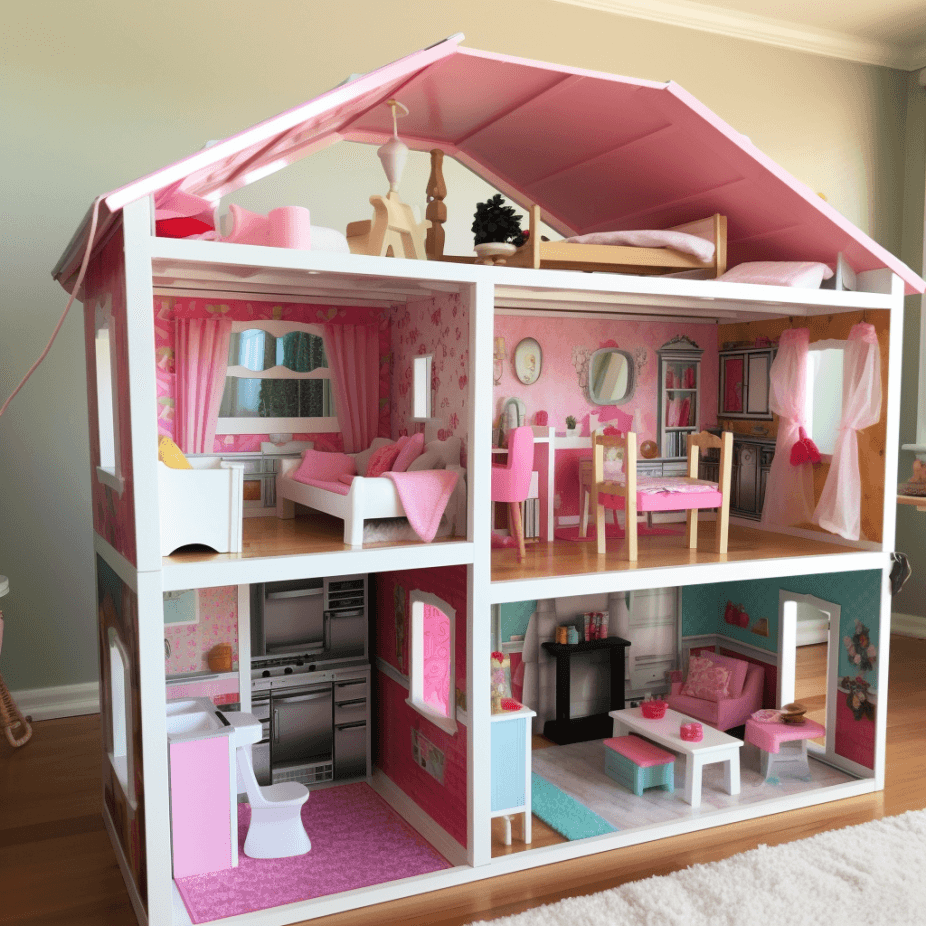 Diy barbie best sale house cardboard